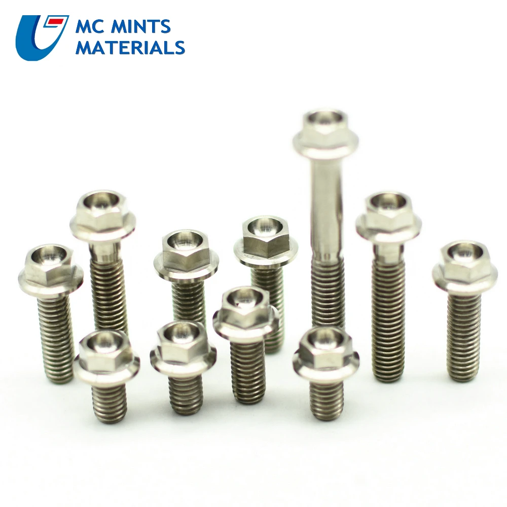 Titanium bolts M8 Flange head titanium color  (1)