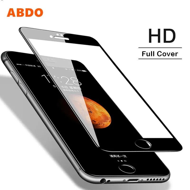ABDO FULL COVER 4D Tempered Glass for Iphone XS XR XSMAX X Screen Protector 8 8P 7 7P 6 6P 6S Plus Protection | Мобильные телефоны