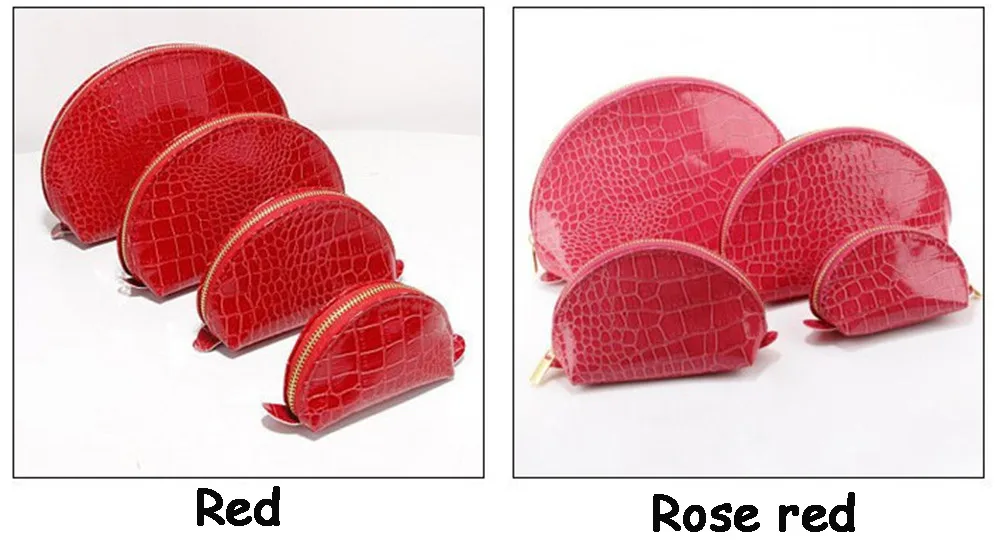 4 шт./компл. Новая Мода Крокодил зерна для женщин ручной сумка-косметичка красота ZipperTravel косметичка макияж случае косметичка кошелек