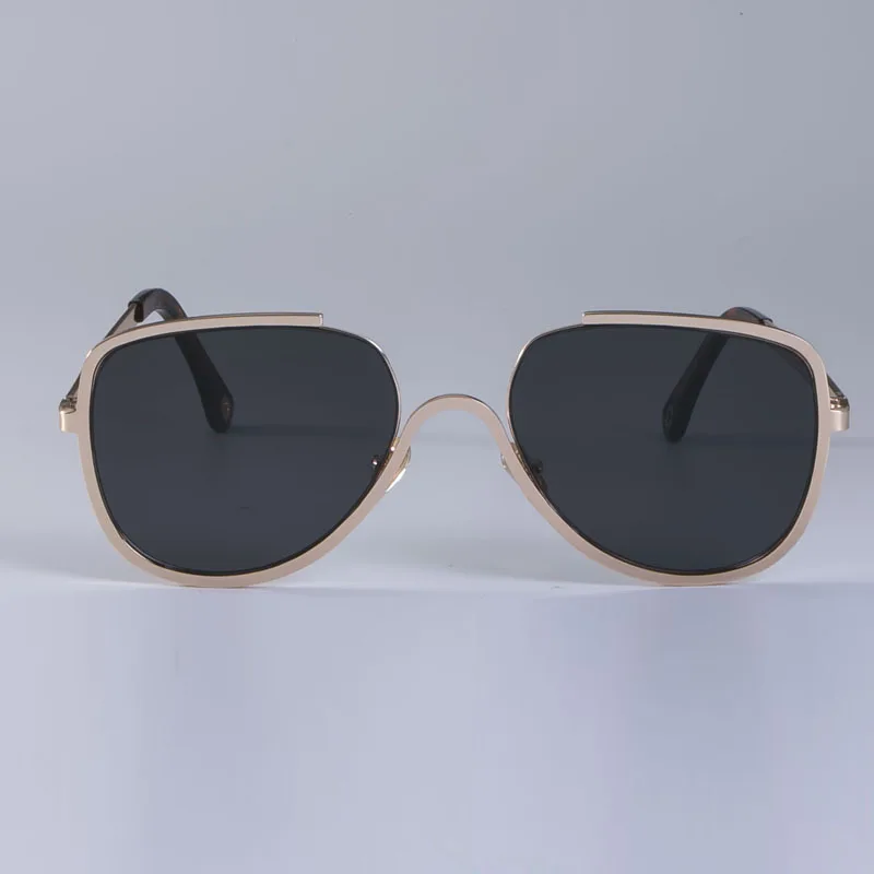 Пилот Полуободковые солнцезащитные очки Для мужчин Для женщин мода полукадр оттенки UV400 Винтаж очки 49009