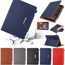 Caso para o iPad 9.7 2017 Premium Folio Fique Capa de Couro PU Negócios bolso Auto Wake Smart Cover para Novo iPad 2018 9.7 Caso