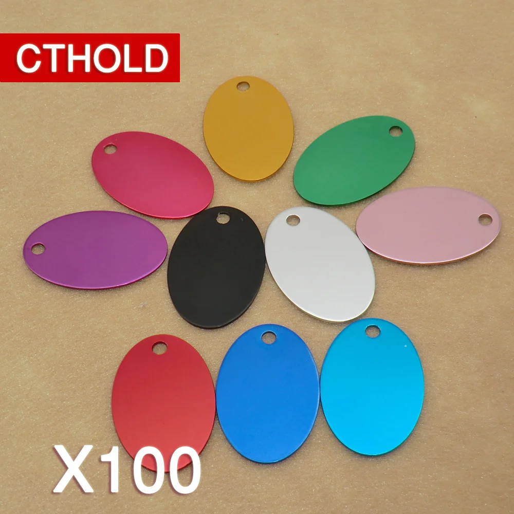 CTHOLD 100 шт. бирки для домашних животных алюминиевые идентификационные с именем