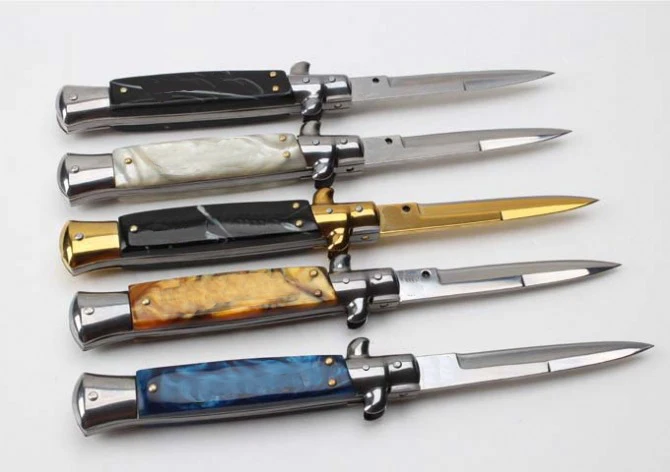 5 моделей, нож AKC, классический складной нож, высокое качество, Крестный отец, стилет, для улицы, выживания, кемпинга, тактический, EDC инструмент, Подарочный нож