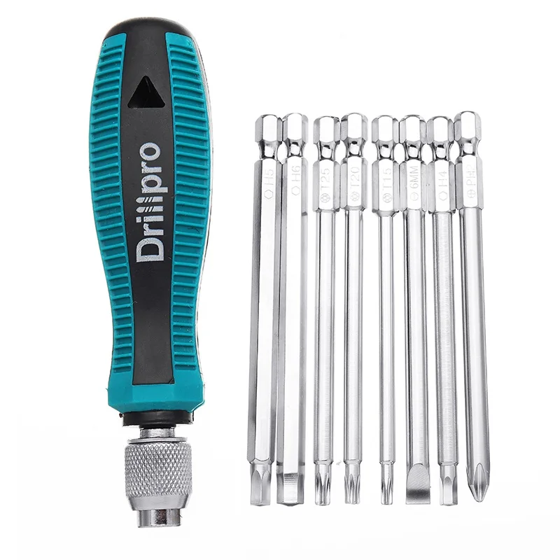 Drillpro 9 шт. Набор прецизионных отверток 9 в 1 многофункциональные отвертки с магнитной защитой от ржавчины ручные инструменты для ремонта дома