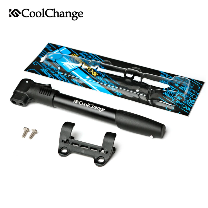Портативный велосипедный мини насос CoolChange Presta Schrader Valve воздушный с двойным