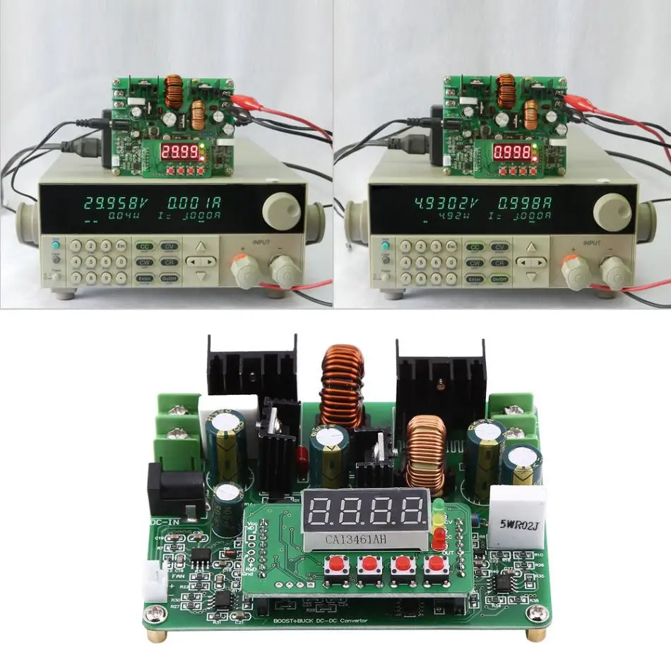 DC-DC цифровой 2 в 1 Повышающий Модуль напряжения повышающий Регулируемый понижающий преобразователь 38 в 6A