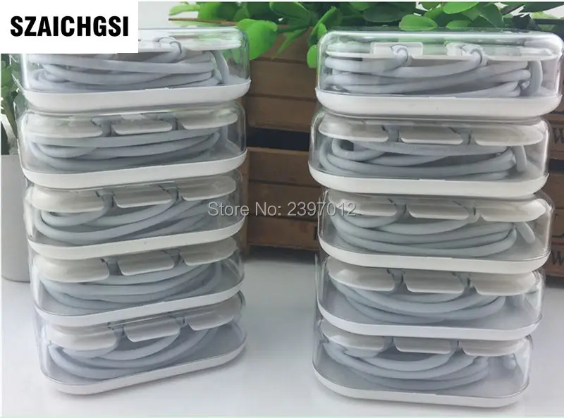 

SZAICHGSI 1m white 8pin Data Sync Adapter Charger USB cable for iPhone 5 6 7 ipad with crystal box package wholesale 500pcs