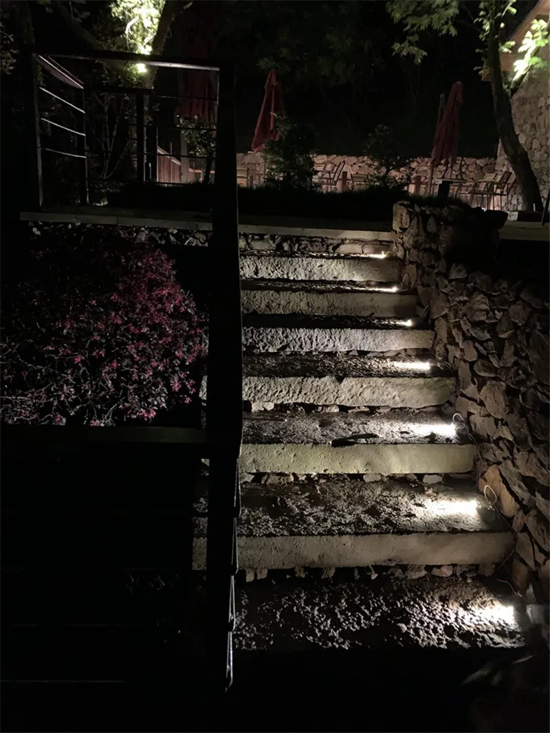 Ярд огни Dc 12 В IP67 наземный светильник лестницы светодиодный свет Открытый водонепроницаемый внутренний двор свет палубы поднимая утопленный Ночной свет Led