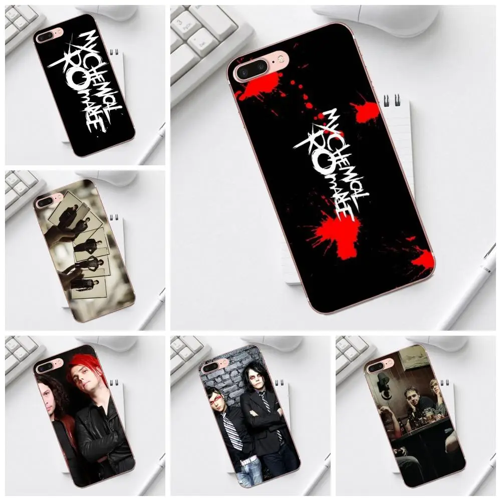 Qdowpz Чехлы для Galaxy Alpha Core Prime Note 4 5 8 S3 S4 S5 S6 S7 S8 S9 mini edge Plus Rock Band My Chemical Романс |