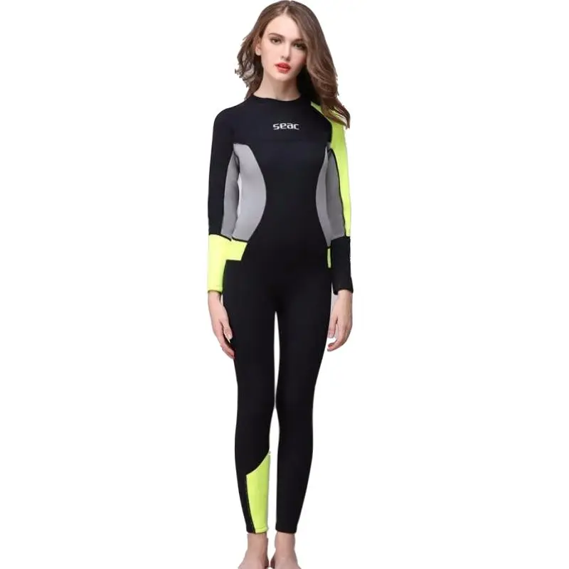 3mm Neoprene Women Girl Spearfishing Wetsuit One Piece Swimsuit Diving