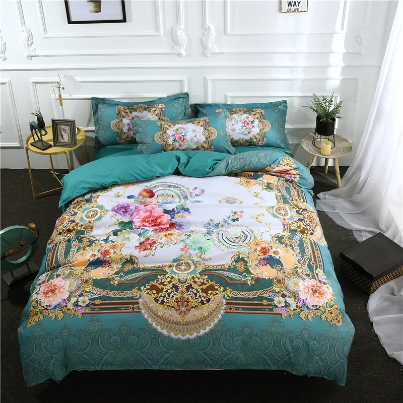 

3D Bohemian Duvet Cover Set bed sheet Luxury fashion beautiful European Bedding Set Floral High quality wedding queen bedclothes