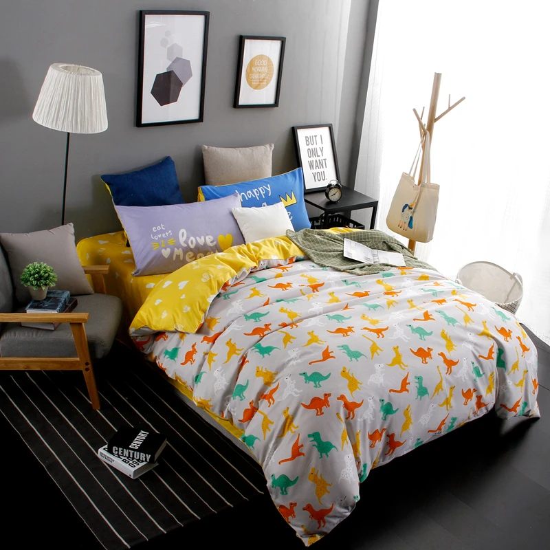 New Design Jurassic Dinosaurs 3or 4pcs Bedding Set Cartoon Home Textile