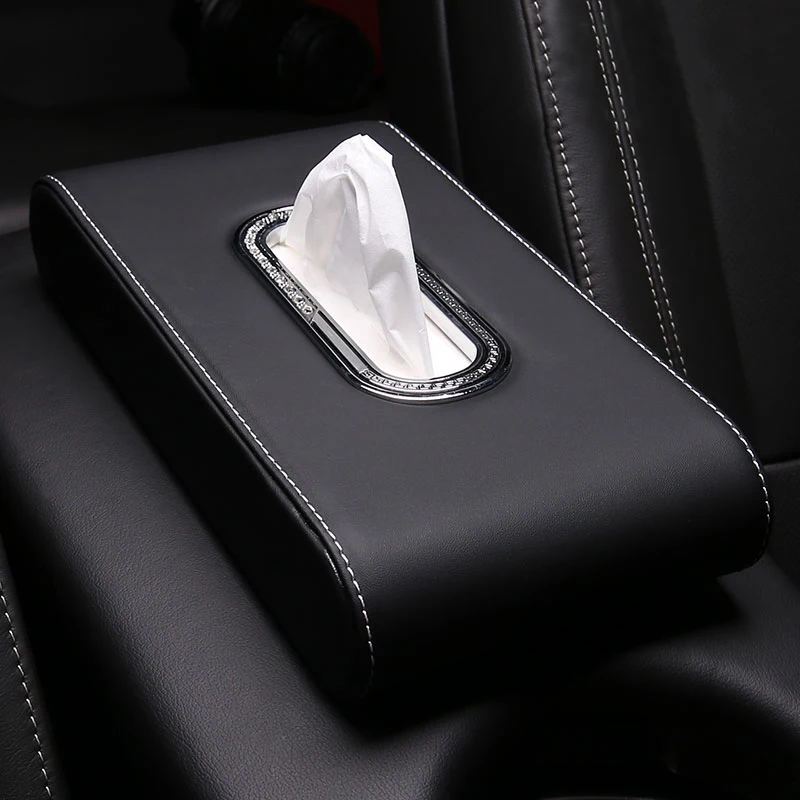 

Universal Car tissue box Sun Visor Tissue Box Holder PU Leather Tissue Box Cover Case For Paper Auto Organizer Accessories