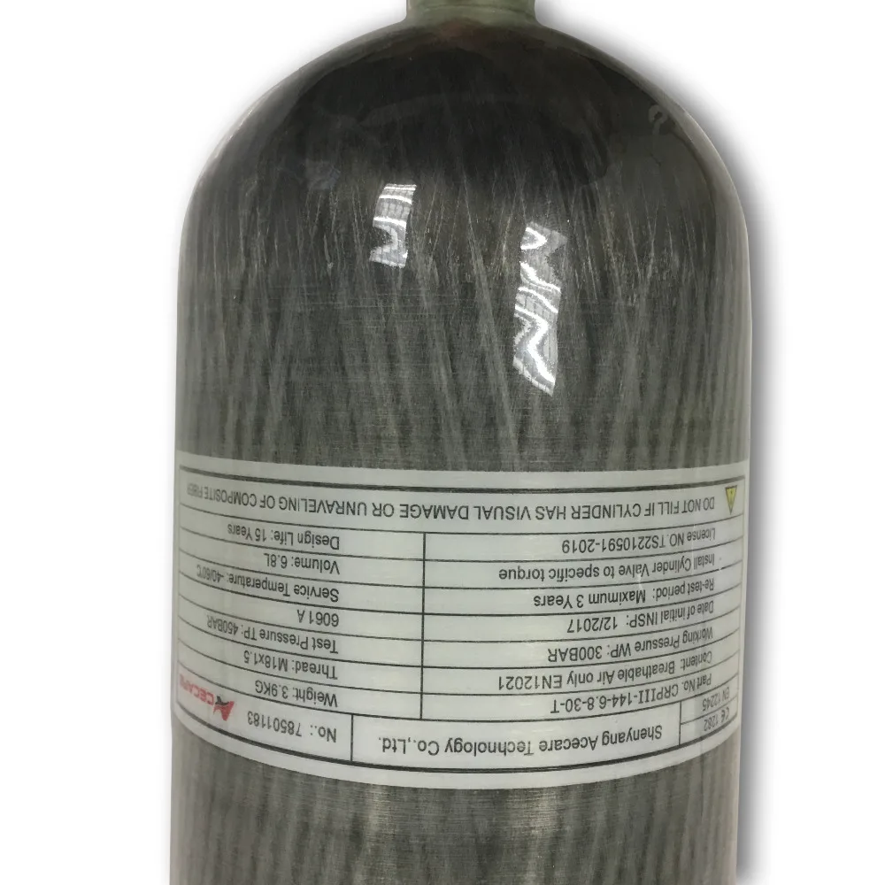 Acecare RUS warehoues shippment 6.8L CE SCUBA Compressed Air Tank/Paintball PCP Condor 4500PSI Equipement Thread M18*1.8 AC168 Acecare RUS warehoues shippment 6.8L CE SCUBA Compressed Air Tank/Paintball PCP Condor 4500PSI Equipement Thread M18*1.8 AC168