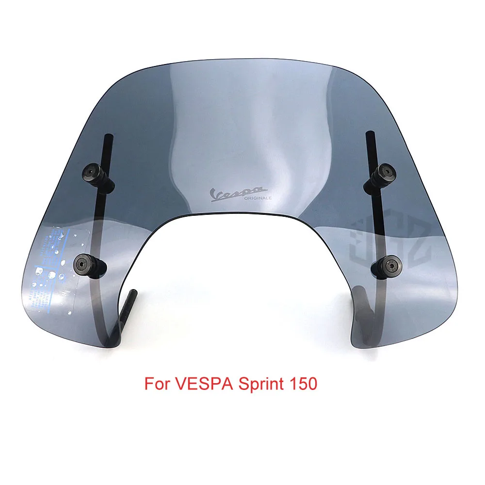 Мотоцикл акриловый экран лобовое стекло Ветер Дефлектор покрытие лобового стекла черный прозрачный для Vespa GTS 250 300 Sprint Primavera 150 S - Цвет: Black Sprint 150