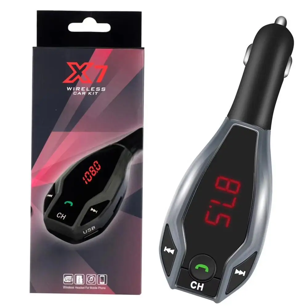 X7 автомобильный прикуриватель вызов fm-радио передатчик MP3 музыкальный плеер
