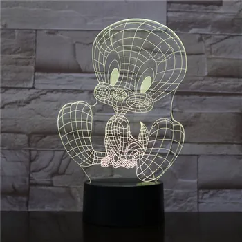

TweetyBird LED Night Light USB Touch Sensor RGB Decoration Child Kids Gift Cartoon Action Figure Tweety Bird Table Lamp Bedroom