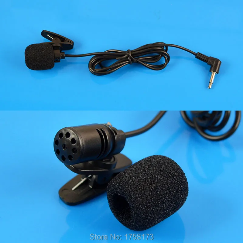 3.5mm L Jack Microphone Black Hands Clip On Mini Lapel Mic For PC