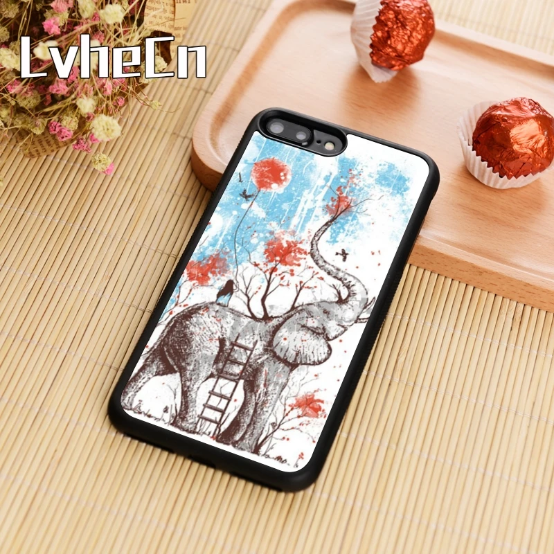 LvheCn маленькая девочка на слоне чехол для телефона iPhone 5 6 6s 7 8 plus 11 pro X XR XS max samsung S7 edge