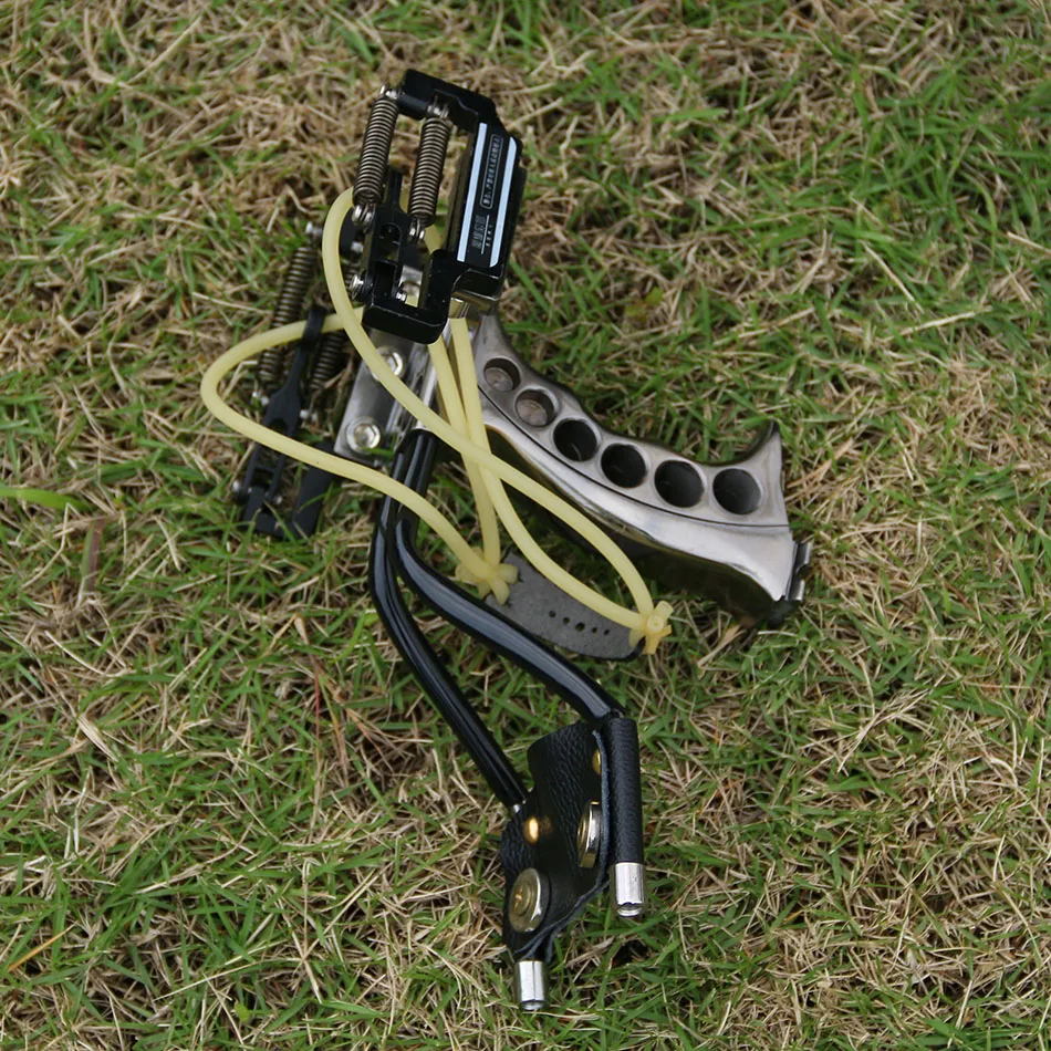 Super mocna Slingshot polowanie caza potężny katapulta z na rękę ze stopu srebra Sling Shot caza używany do polowania i strzelania Super mocna Slingshot polowanie caza potężny katapulta z na rękę ze stopu srebra Sling Shot caza używany do polowania i strzelania