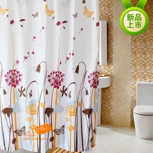 Feiqiong Brand 1.8*1.8m Waterproof Shower Curtain 100% Polyester Bathroom Curtains Dandelion Pattern With 12 Hooks Free