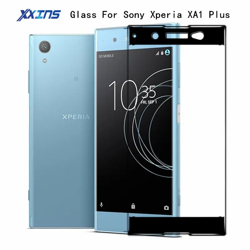 Полное покрытие из закаленного стекла для SONY Xperia XA1 Plus X A 1 защита экрана на A1