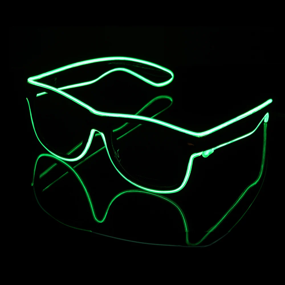 2017 New Flaring Glasses Bar Fluorescent Dance DJ Bright Glasses EL