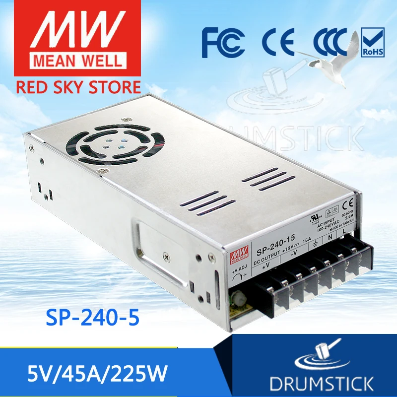 

MEAN WELL SP-240-5 5V 45A meanwell SP-240 5V 225W Single Output with PFC Function Power Supply [Real6]