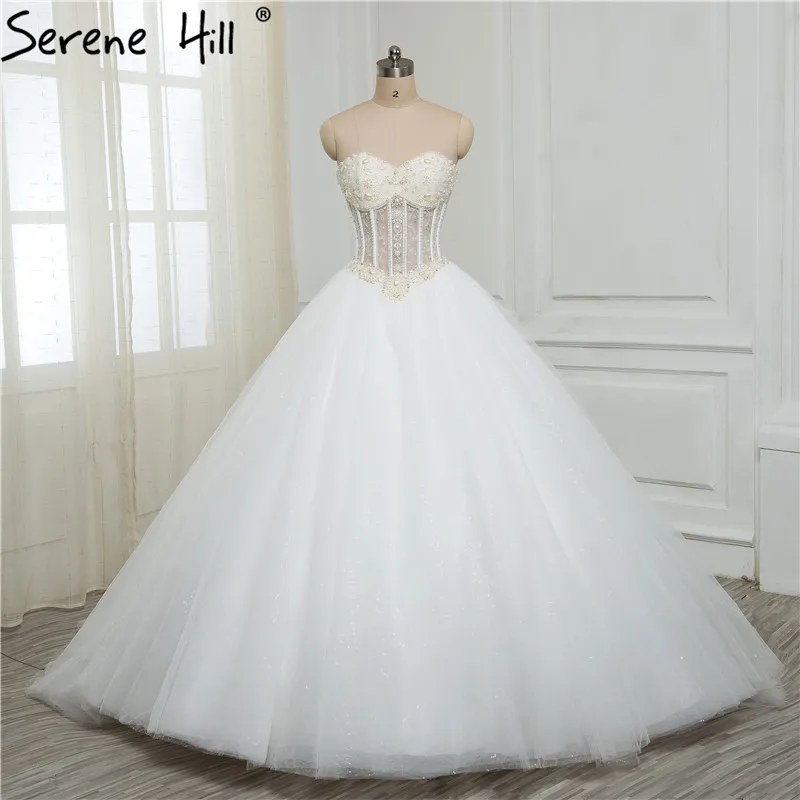 Luxueux Bling Bretelles Robes De Mariée Corset Corsage Pure
