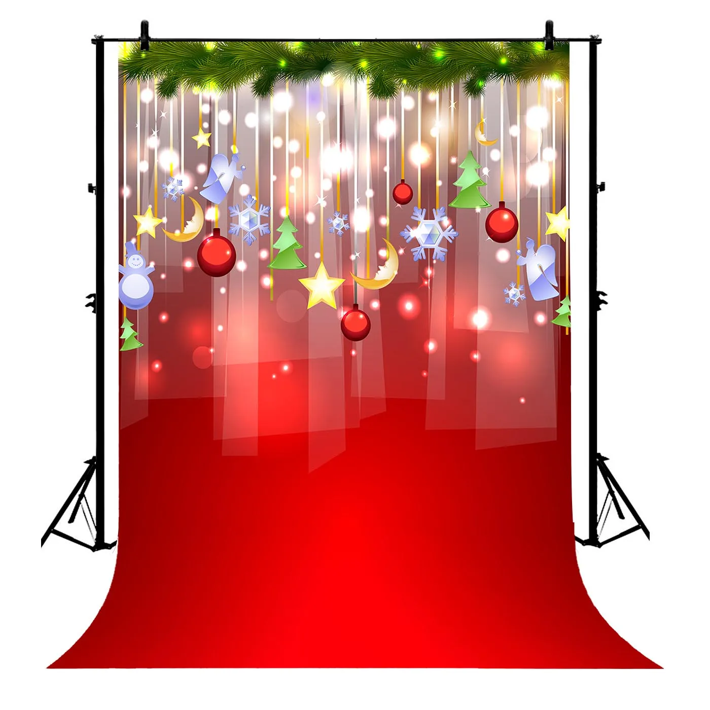 5x7ft Christmas Merry Santa Claus Polyester Photo Background Portrait Backdrop