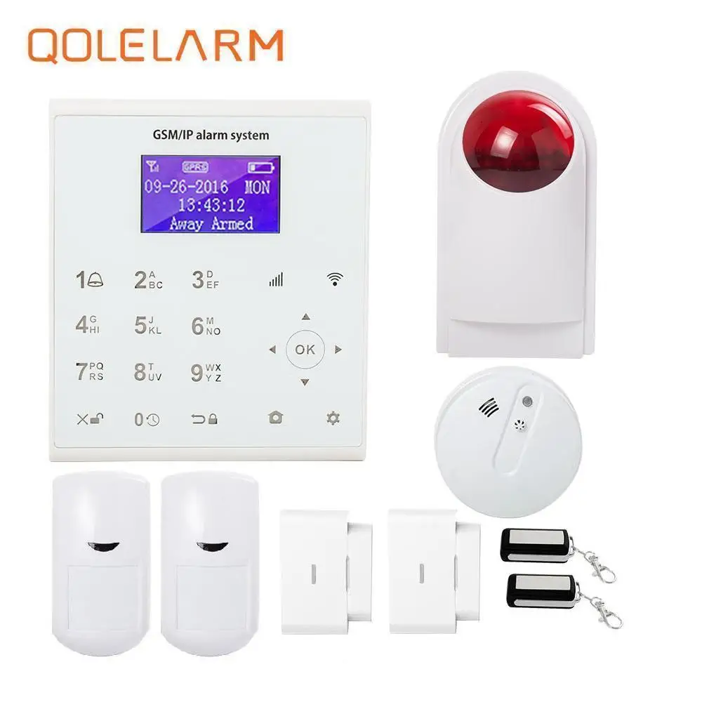 

433mhz Wireless anti theft wifi gsm alarm system security Android/IOS APP control with wireless 120db outdoor siren smoke alarm