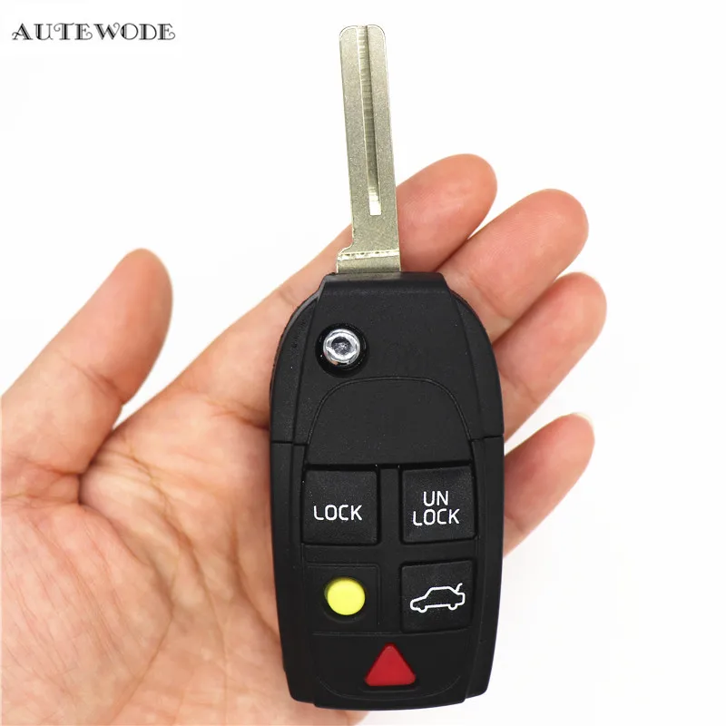 AUTEWODE 5 buttons new Flip Smart Keyless Entry Remote Key Case Fob FOR