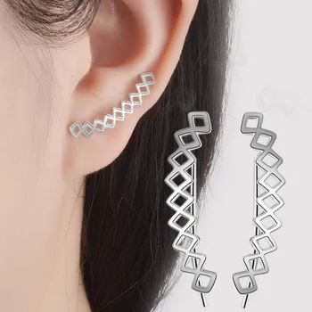 

High-quality Fashion Popular 925 Sterling Silver Jewelry Geometric Triangle Simple Ear Hooks Hypoallergenic Dangle Earring SE311
