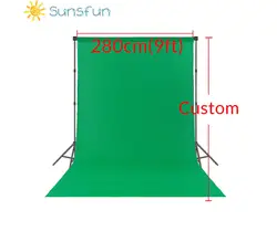 Sunsfun 2,8x1 м fotografia фотостудия зеленый Экран Chroma key фон для фото-студия освещения нетканые