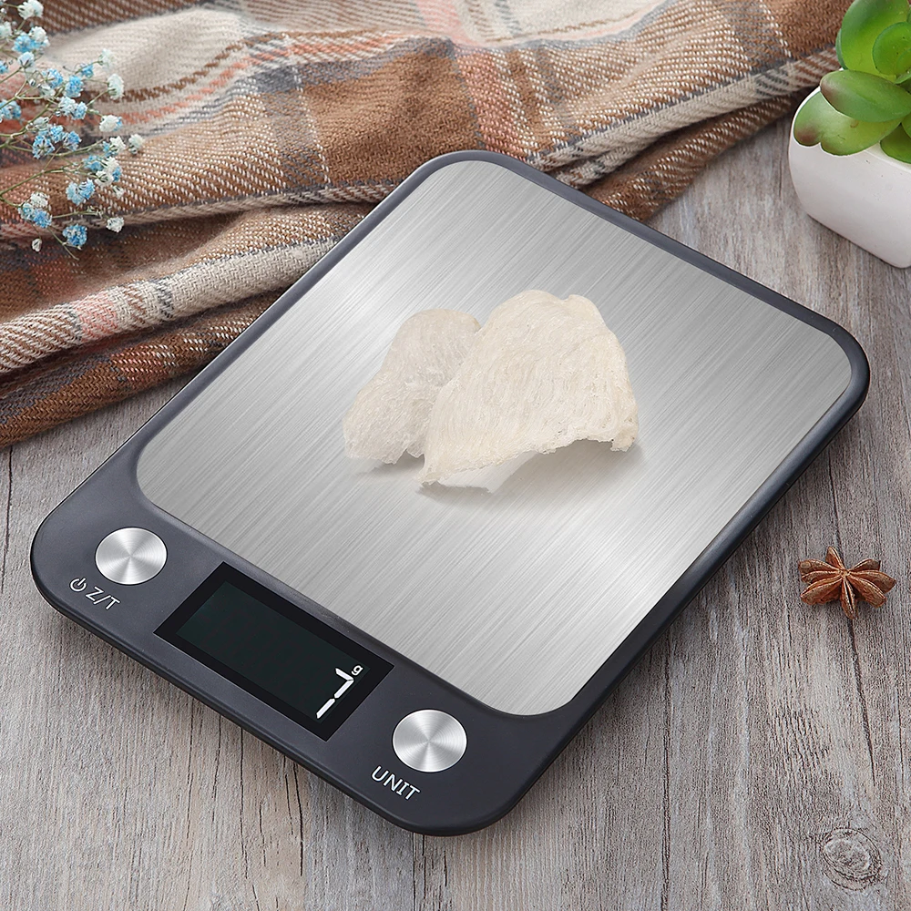 Цифровые кухонные весы 5 кг/10 кг, 1 г, кухонные электронные весы из нержавеющей стали, высокоточные кухонные весы для выпечки