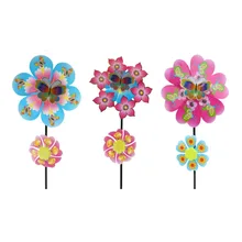 Ветер Спиннер двойной слой цветок вертушка бабочка Дети Детские классические игрушки игры на открытом воздухе забавные ветреные вращающиеся игрушки подарки