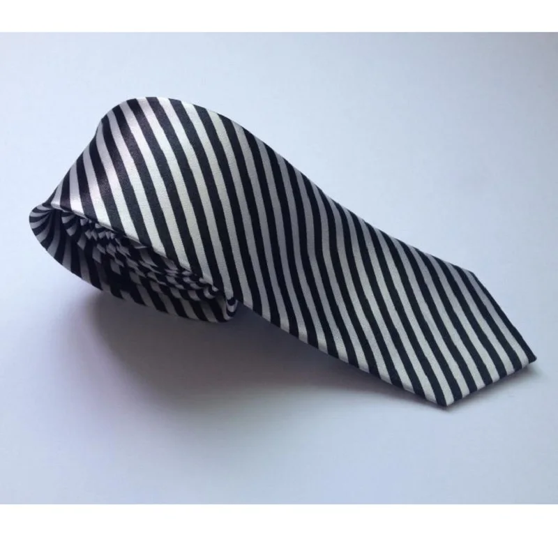 HOOYI в полоску Узкие галстуки для мужчин галстуки печати Тонкий Галстук 5 см Новое поступление одежда аксессуары