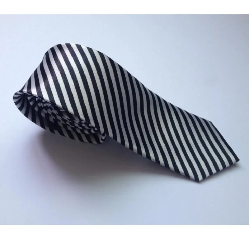 

HOOYI Stripe skinny ties for men neckties print slim tie 5cm 2019 new arrival Apparel Accessories