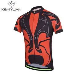 Keyiyuan Для мужчин Pro Team Велоспорт Джерси короткий рукав велосипед наряд Sportwear Велосипедный Спорт Топ дышащий красный Рубашки для мальчиков