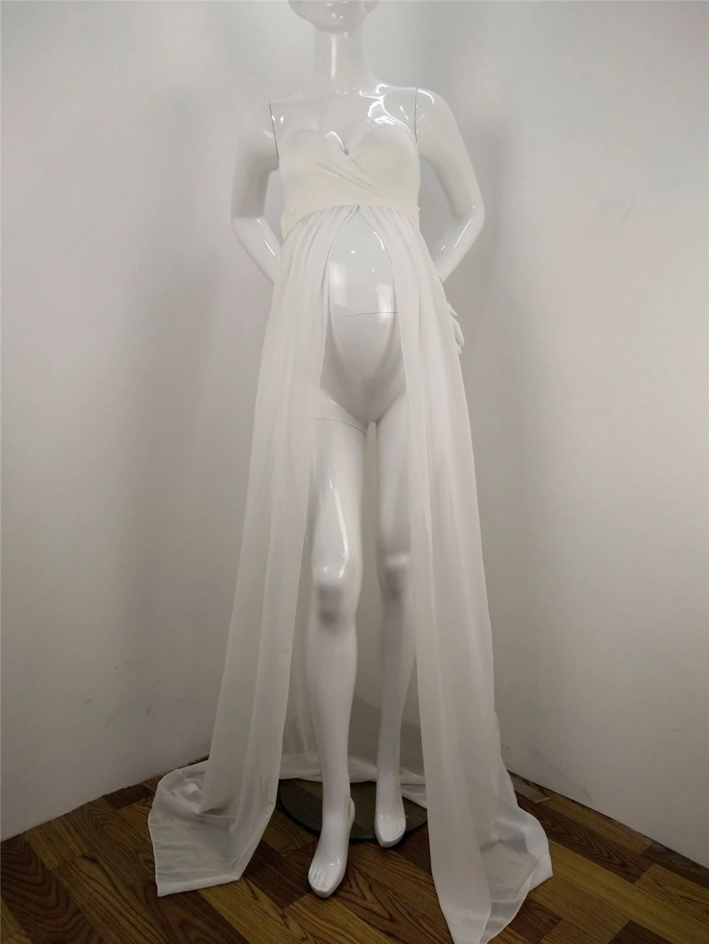 New Sexy Maternity Dresses Photography Props Long Pregnancy Dress Split Front Pregnant Women Maxi Maternity Gown For Photo Shoot (23)