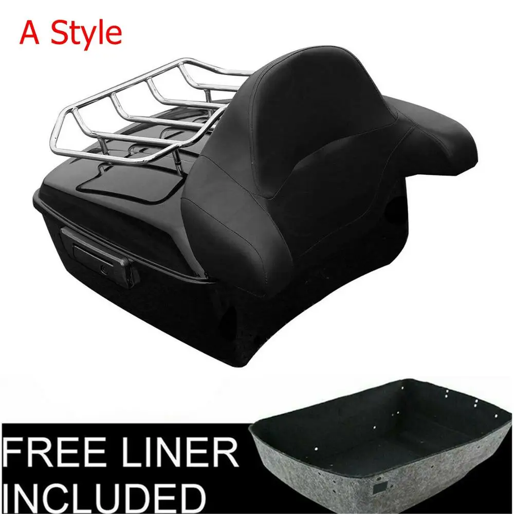 Moto King Pack Trunk Pad Mount Rack Per Harley Tour Pak Touring Street Glide Road Glide Road King 2014-2019