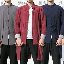 5 видов цветов из хлопка и льна для мужчин Костюм Танг кунг-фу Униформа боевых искусств пальто hanfu лежал wing chun одежда даосский халат платье красный/ серый/синий