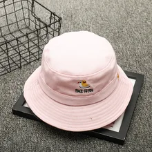 Новинка, модная Милая Рыбацкая шляпа с мультяшной вышивкой, Панама для мужчин и женщин, шляпы для рыбаков, открытая шляпа, кепки от солнца для путешествий