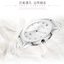 Luxe Blanc En Céramique Résistant À L’eau Classique Facile Lire Sport Femmes Montre-Bracelet, Livraison Gratuite Top Qualité Lady Strass montre