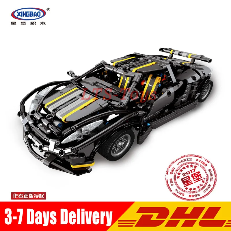

XingBao 07002 1177Pcs the MOC Series The Balisong small Supercar Set Children Educational Building Blocks Bricks Toys Model