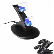 Двойной микро-usb зарядный держатель зарядное устройство для док-станции Подставка+ кабель питания для Playstation Dualshock 4 PS4 Геймпад контроллер