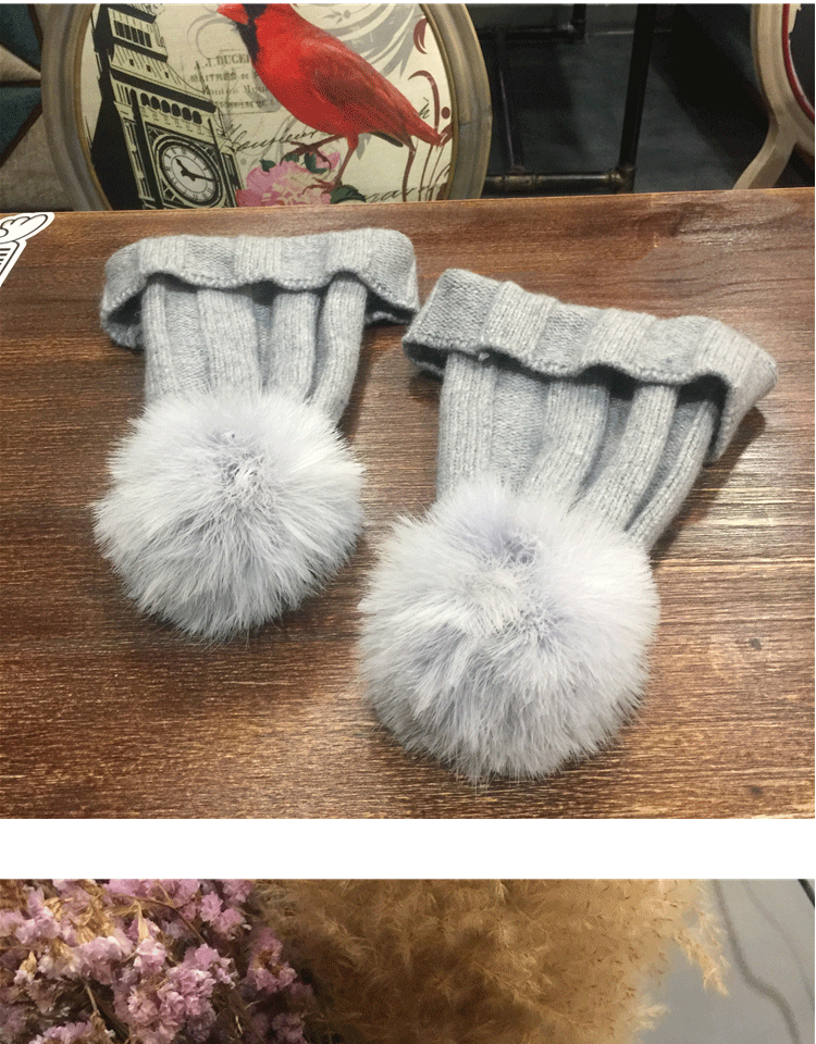 Trendy Women Knitted Hat All Match Autumn Winter Sweet Cut Fur Top Female Beanies Brief European Chic Cap