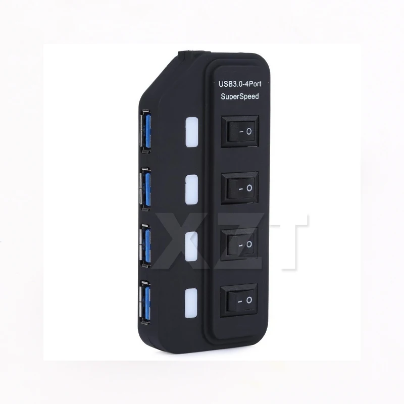 Новейший USB 3,0 концентратор 4 порта с переключателем несколько USB разветвитель Porta панель USB 3,0 концентратор для ПК ноутбука