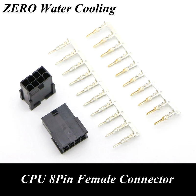 

4.2mm 5559 CPU/ATX 8Pin Female Connector with 10pcs Terminal pins for PC Modding.