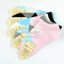 Летние удобные женские носки из хлопка и бамбукового волокна для девочек короткие женские невидимые цветные для девочек и мальчиков, 10 пар = 20 шт. WS03-4